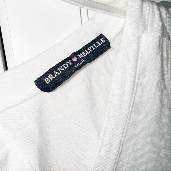 Brandy Melville White Open Back Tee Sleeveless One Size - Picture 5 of 9